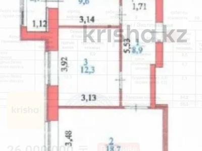 2-комнатная квартира, 56.4 м², 3/10 этаж, Казыбек би за 25 млн 〒 в Астане, Есильский р-н