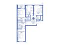 3-комнатная квартира · 87.04 м², Азимова 46А за ~ 48.2 млн ₸ в Ташкенте — фото 3