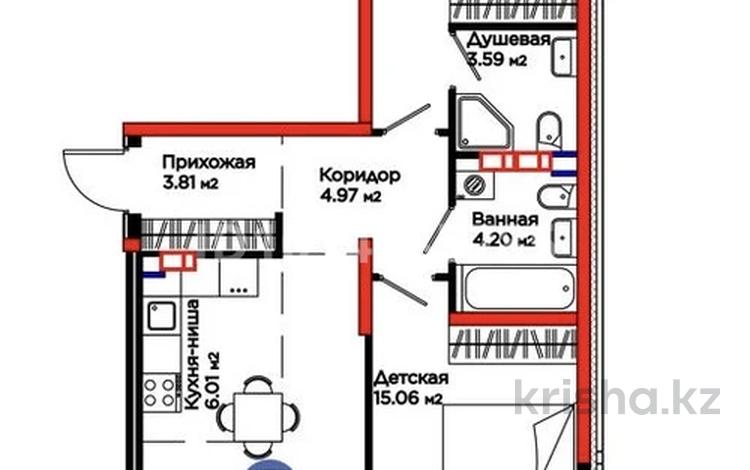 3-бөлмелі пәтер · 71.13 м² · 5/6 қабат, Тараз 8/1, бағасы: ~ 61.3 млн ₸ в Алматы, Турксибский р-н — фото 2