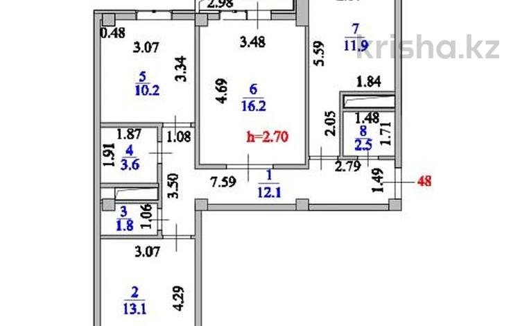 3-комнатная квартира · 73 м² · 2/5 этаж, Е-128 7, 7/2,7/1 за ~ 25 млн ₸ в Астане, Нура р-н — фото 2