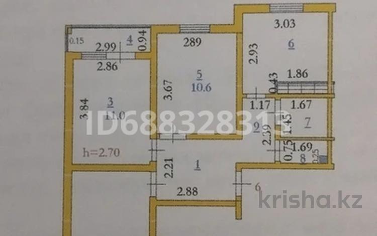 3-комнатная квартира, 63 м², 2/3 этаж, Ынтымак 16 А за 17.5 млн 〒 в Актобе, жилой массив Жанаконыс — фото 8