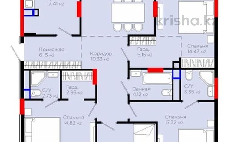 5-комнатная квартира · 137 м² · 2/9 этаж, Е 900 8 — Единственная 5 комнатная квартира за 95 млн ₸ в Астане, Нура р-н — фото 3