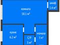 1-бөлмелі пәтер · 31.7 м² · 3/4 қабат, Аль-Фараби 123, бағасы: 11 млн ₸ в Костанае — фото 2