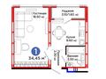 1-комнатная квартира · 34.45 м², Е 103 5 за ~ 20.7 млн 〒 в Астане, Нура р-н — фото 3