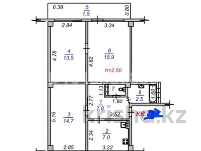 3-комнатная квартира · 64 м² · 3/4 этаж, мкр Алтай-2, Наманганская 6 за 32.5 млн ₸ в Алматы, Турксибский р-н