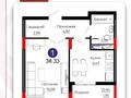 1-комнатная квартира · 38.4 м² · 5 этаж, Казыбек би 41/1 за 29 млн ₸ в Астане, Нура р-н — фото 8