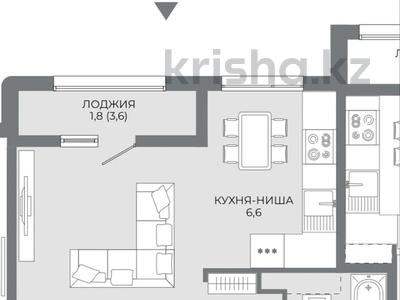 1-бөлмелі пәтер · 41.8 м² · 4/9 қабат, пр. Жумабаева пр. Жумабаева — Байтурсынова, бағасы: ~ 22.5 млн ₸ в Астане, Сарайшык р-н