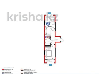 2-бөлмелі пәтер · 47 м² · 6/12 қабат, Белжайлау 47а — СРОЧНАЯ ПРОДАЖА! ЦЕНА НИЖЕ, ЧЕМ У ЗАСТРОЙЩИКА!, бағасы: 35.5 млн ₸ в Алматы, Наурызбайский р-н