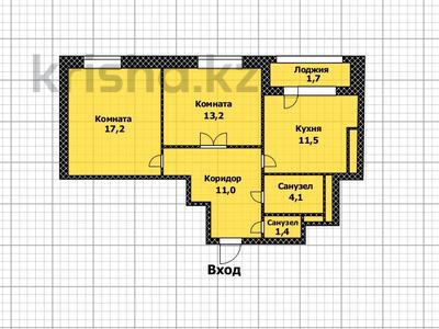 2-бөлмелі пәтер, 60.1 м², 9/9 қабат, Сыганак 64, бағасы: 27.5 млн 〒 в Астане, Есильский р-н