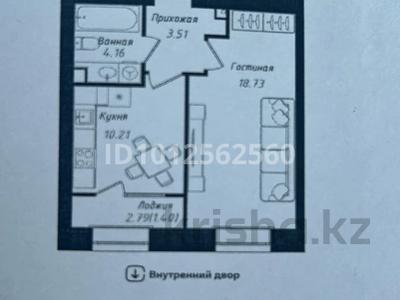 1-бөлмелі пәтер · 38 м² · 2/12 қабат, Е-429 12е — Айтматова/Мухамедханова, бағасы: 18 млн ₸ в Астане, Нура р-н