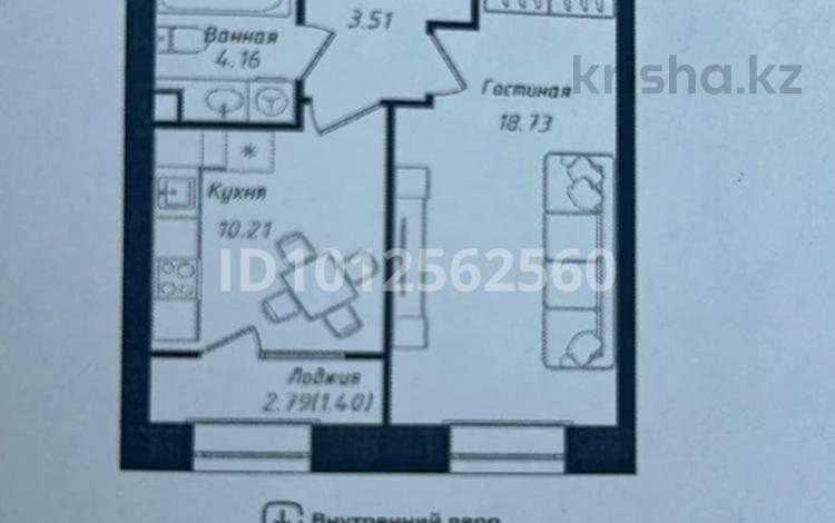 1-бөлмелі пәтер · 38 м² · 2/12 қабат, Е-429 12е — Айтматова/Мухамедханова, бағасы: 18 млн ₸ в Астане, Нура р-н — фото 3
