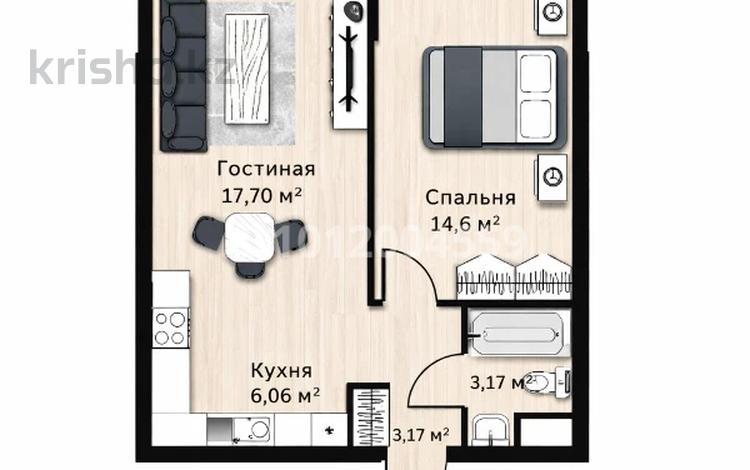 2-бөлмелі пәтер · 44.7 м² · 4/6 қабат, СТ Монтажник, Ахметова 39г, бағасы: 21 млн ₸ в  — фото 2