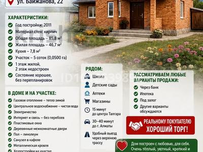 Жеке үй · 4 бөлме · 85.8 м² · 5 жүзд., Байжанова 22, бағасы: 42 млн ₸ в Талгаре