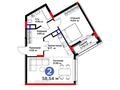 2-комнатная квартира · 58.54 м² · 9/17 этаж, ул. Жошы хан, 10 за ~ 48.8 млн ₸ в Астане, Есильский р-н — фото 3
