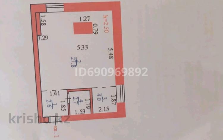 1-комнатная квартира, 37 м², 1/9 этаж, Женис 45