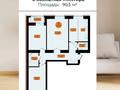 3-комнатная квартира · 90 м² · 9/10 этаж, Қазыбек би көшесі 37 — Казыбек Би за 47 млн ₸ в Астане, Нура р-н