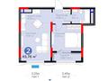 2-бөлмелі пәтер · 45.76 м² · 9/17 қабат, Кенесары 54, бағасы: 32.5 млн ₸ в Астане, р-н Байконур