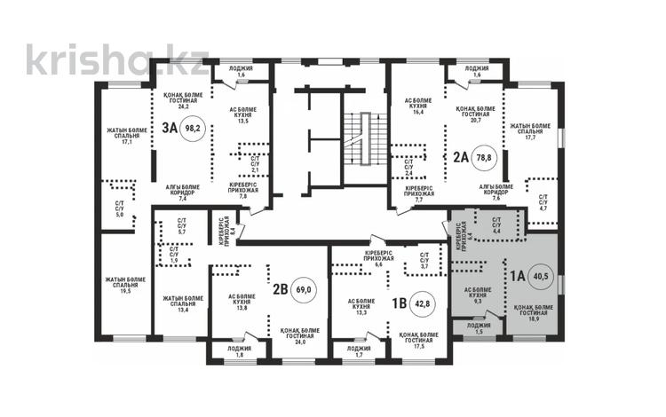1-бөлмелі пәтер · 40.5 м² · 9/16 қабат, Сатпаева 90/58, бағасы: 41.5 млн ₸ в Алматы, Бостандыкский р-н — фото 2