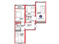 3-бөлмелі пәтер · 84.44 м², С 902 8, бағасы: ~ 45.4 млн ₸ в Астане, Сарыарка р-н — фото 3