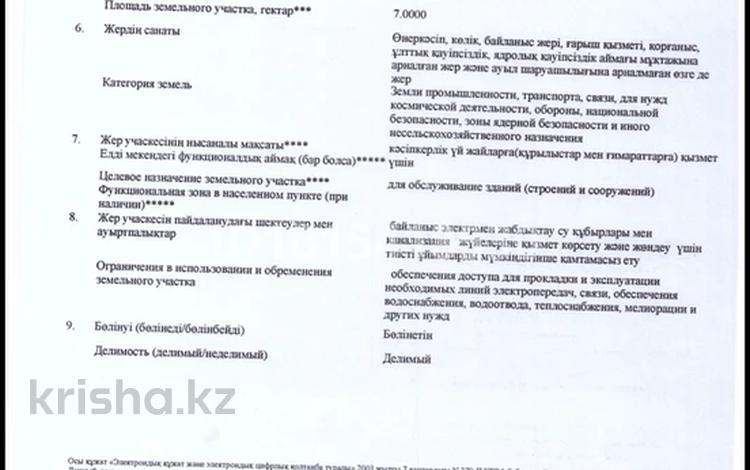 Жер телімі · 7 га, Абай ауд., Бозарық ш/а, бағасы: 400 млн ₸ в Шымкенте, Абайский р-н — фото 2