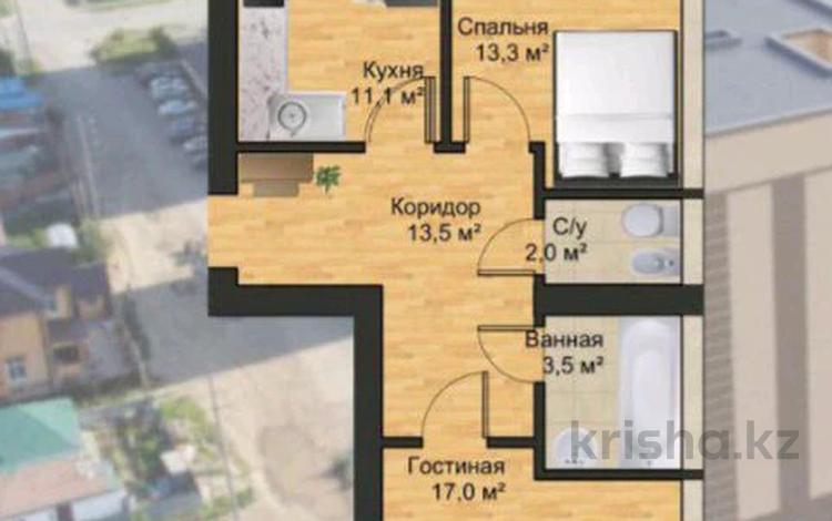 2-комнатная квартира · 60.7 м² · 7 этаж, серкебаева 33 за 17.6 млн 〒 в Кокшетау — фото 2