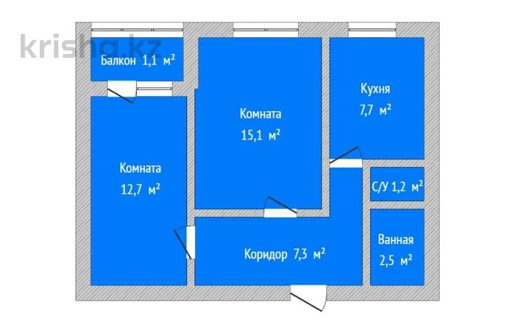 2-комнатная квартира · 47.6 м² · 9/10 этаж, Темирбаева 39 за 19.9 млн ₸ в Костанае — фото 2