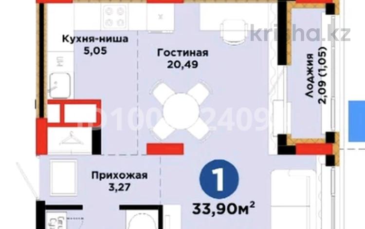 1-бөлмелі пәтер · 33.9 м² · 8/9 қабат, Е 908 23, бағасы: 19.9 млн ₸ в Астане, Нура р-н — фото 19