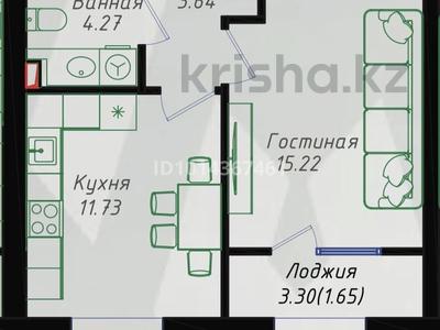1-бөлмелі пәтер · 36.51 м² · 3/10 қабат, Нажимеденов 6, бағасы: 22 млн ₸ в Астане, Сарайшык р-н