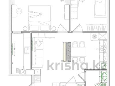 3-комнатная квартира · 61 м² · 3/18 этаж, Кошкарбаева 1 — Момышулы за 82.5 млн ₸ в Астане, Алматы р-н
