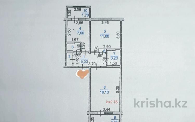 2-бөлмелі пәтер · 52.6 м² · 4/5 қабат, Аса 3, бағасы: 15 млн ₸ в Таразе — фото 2