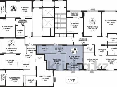 1-комнатная квартира · 43.18 м² · 20/20 этаж, Туран 39/3 за ~ 32.3 млн ₸ в Астане, Нура р-н