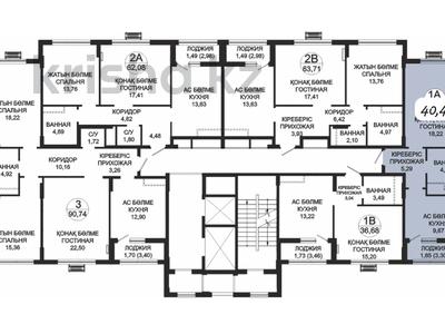 1-бөлмелі пәтер · 40.4 м² · 18/18 қабат, Туран 39/3, бағасы: 30.2 млн ₸ в Астане, Нура р-н