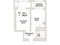 1-комнатная квартира, 46.1 м², улица Гагарина 310 за 44.7 млн 〒 в Алматы, Бостандыкский р-н — фото 2