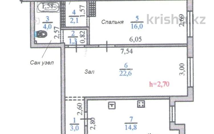 2-комнатная квартира · 64 м² · 10/10 этаж, Серкебаева 311а — Кожабекова за 400 000 ₸ в Алматы, Бостандыкский р-н — фото 2