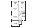 3-комнатная квартира · 73.5 м² · 3/9 этаж, Береке 61 за 34 млн 〒 в Костанае — фото 11