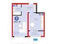 1-бөлмелі пәтер · 40 м² · 4/9 қабат, Ботакоз 2/1, бағасы: 31 млн ₸ в Алматы, Алатауский р-н