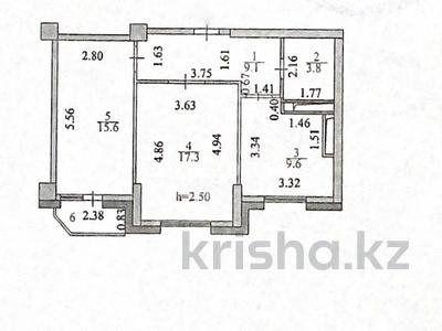 2-бөлмелі пәтер, 55.9 м², 11/16 қабат, Рыскулбекова 16/3, бағасы: 24 млн 〒 в Астане, Алматы р-н