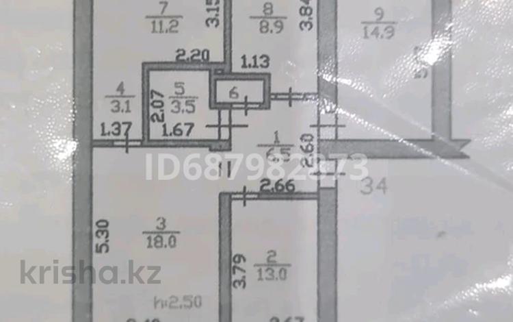 4-комнатная квартира, 81 м², 5/5 этаж, Самал 13а за 22.8 млн 〒 в Талдыкоргане, мкр Самал — фото 2