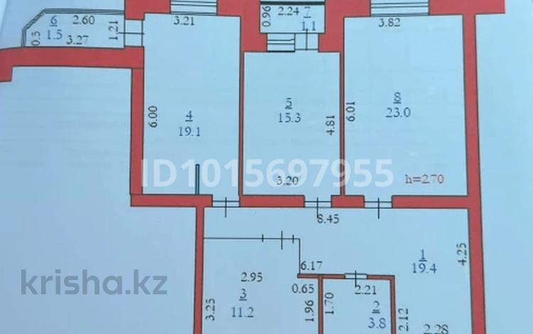 3-бөлмелі пәтер · 94 м² · 3/5 қабат, Алтын орда ш/а., ТАЦЕЛСИЗДИК 12А, бағасы: 39.5 млн ₸ в Актобе, мкр. Алтын орда — фото 2