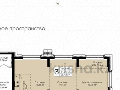 3-комнатная квартира · 90 м², Аскара Токпанова 18 за 65 млн ₸ в Астане, Алматы р-н