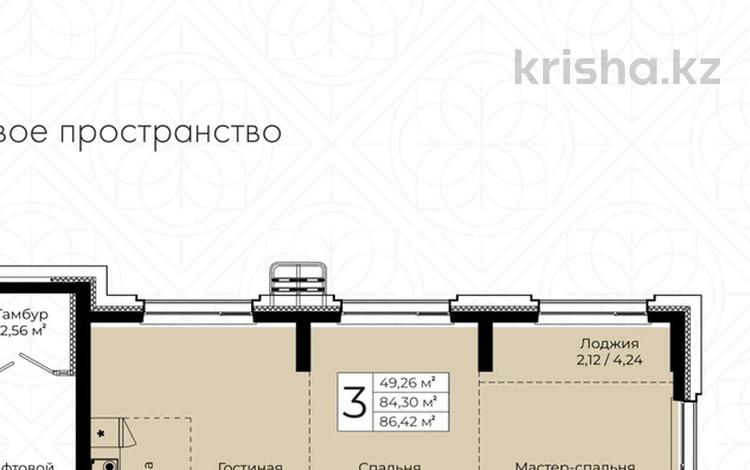3-комнатная квартира · 90 м², Аскара Токпанова 18 за 65 млн ₸ в Астане, Алматы р-н — фото 2