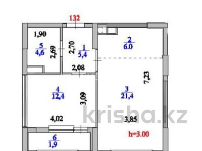 2-комнатная квартира · 51.7 м² · 16/21 этаж, Бухар жырау 20 за 49 млн ₸ в Астане, Нура р-н