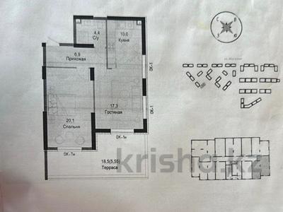 2-бөлмелі пәтер · 65.1 м² · 2/13 қабат, Утепова 31, бағасы: 50 млн ₸ в Алматы, Бостандыкский р-н