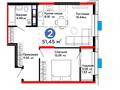 2-комнатная квартира · 51.45 м², Калдаякова 30 за ~ 31.9 млн 〒 в Шымкенте, Туран р-н — фото 3