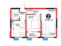 2-комнатная квартира · 58 м², Туркия за 29 млн ₸ в Шымкенте, Абайский р-н — фото 2