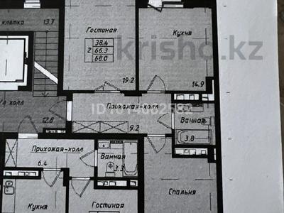 2-бөлмелі пәтер · 66 м² · 9/9 қабат, Абая 215/2 — Бейсекбаева, бағасы: 26 млн ₸ в Астане, р-н Байконур