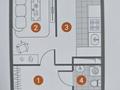 1-комнатная квартира · 35.6 м² · 4/9 этаж, мкр Шугыла — Пр. Алатау ул. Толеби за 21 млн ₸ в Алматы, Наурызбайский р-н — фото 2