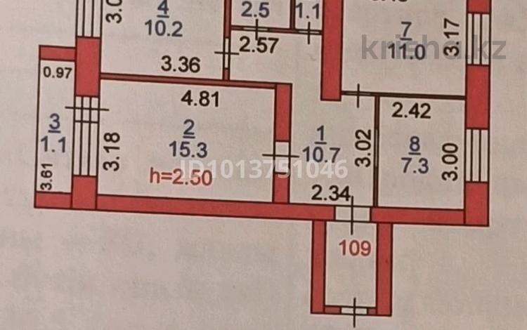 3-бөлмелі пәтер · 59 м² · 5/6 қабат, баумана 12 — тубдиспансер, бағасы: 34 млн ₸ в Костанае — фото 2