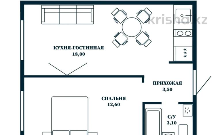 1-комнатная квартира · 36.8 м² · 2/10 этаж, Мухамедханова 28 — Ул.Айтматова,Гимназия 90 за 16 млн ₸ в Астане, Нура р-н — фото 6