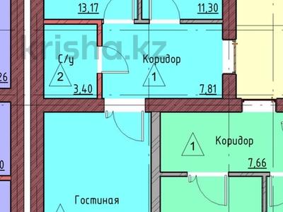 2-комнатная квартира · 55.93 м² · 5/5 этаж, Сарыарка 14б за ~ 16.8 млн 〒 в Кокшетау